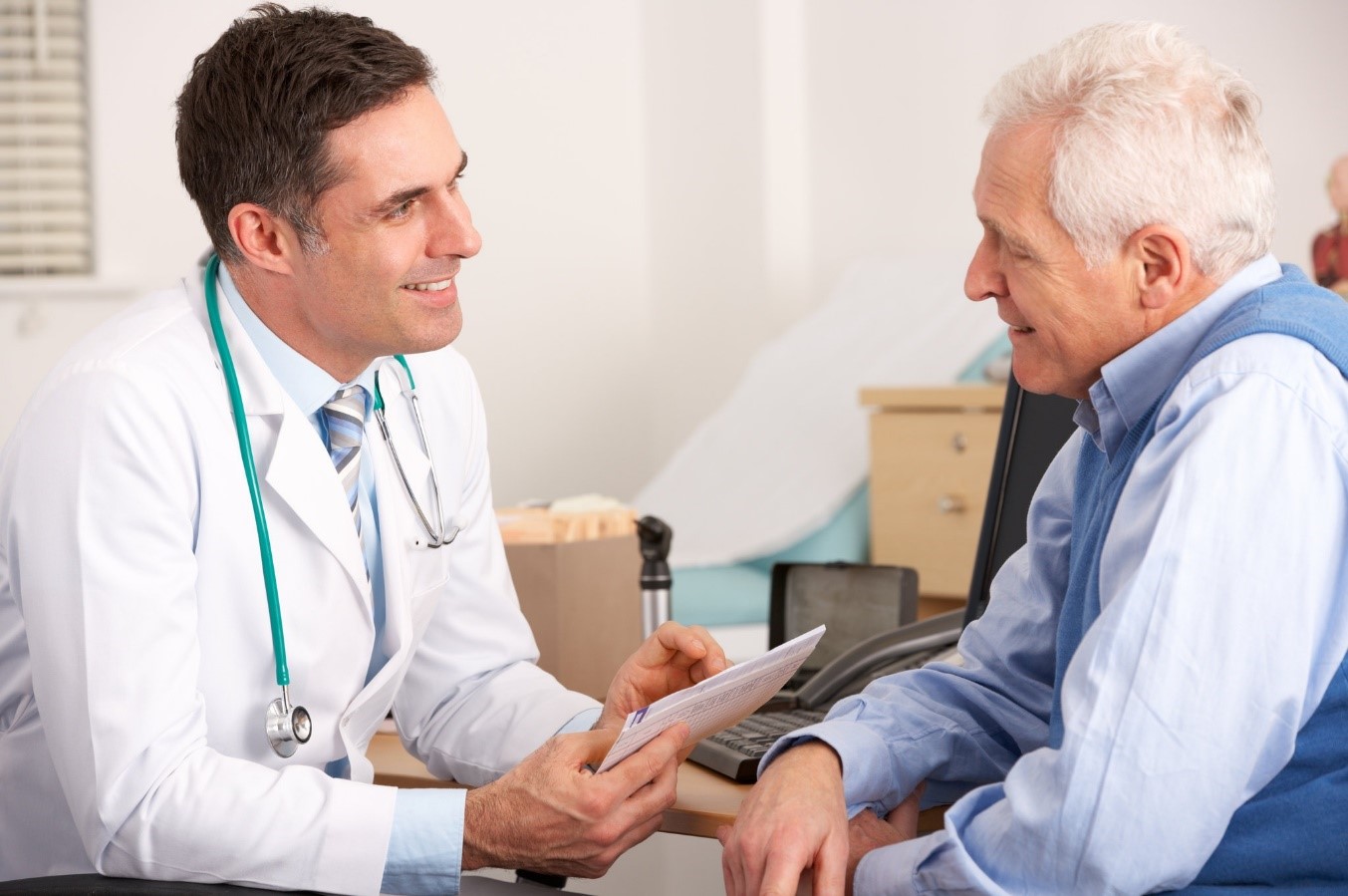 Physician meeting with a senior medical patient